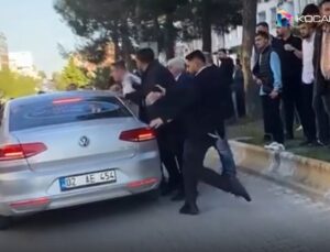 Adıyaman’da CHP konvoyundaki bir araca tekmeli saldırı