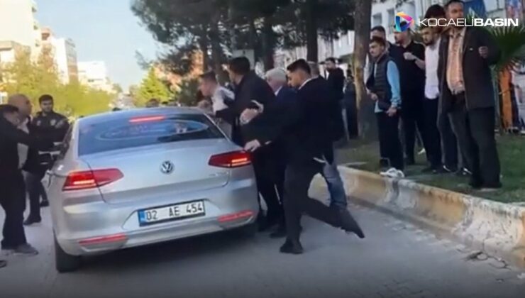 Adıyaman’da CHP konvoyundaki bir araca tekmeli saldırı