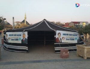 AKP şikayet etti İYİ Parti’nin Yörük çadırı kaldırıldı