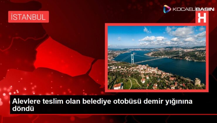 Alevlere teslim olan belediye otobüsü demir yığınına döndü