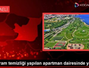 Bayram temizliği yapılan apartman dairesinde yangın