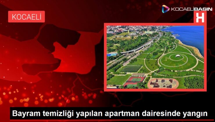 Bayram temizliği yapılan apartman dairesinde yangın