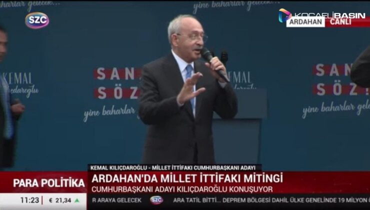 CANLI YAYIN Kılıçdaroğlu, Ardahan’da halka sesleniyor