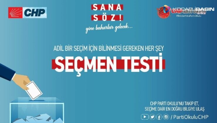 CHP’den 11 soruluk seçmen testi