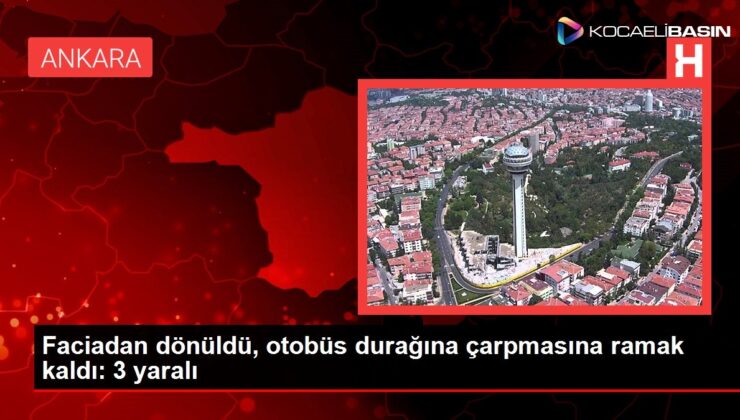 Faciadan dönüldü, otobüs durağına çarpmasına ramak kaldı: 3 yaralı