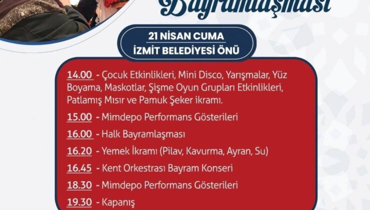 İzmit Belediyesi’nden Ramazan Bayramı’na Özel Program