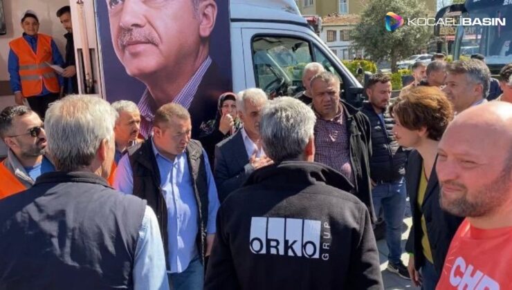 Kaftancıoğlu, sahada karşılaştığı AKP’lilerle selamlaştı