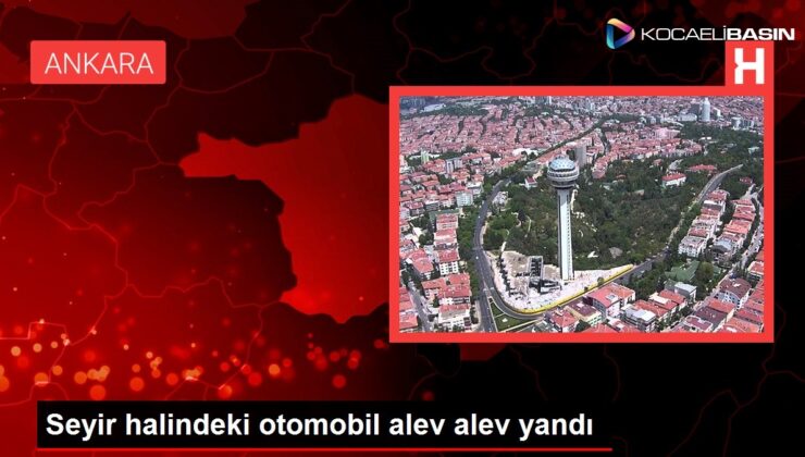 Seyir halindeki otomobil alev alev yandı