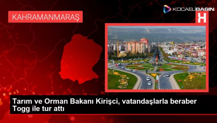 Tarım ve Orman Bakanı Kirişci, vatandaşlarla beraber Togg ile tur attı