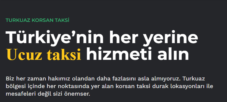 Korsan Taksi Kullananlar