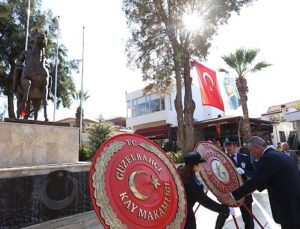 Güzelbahçe’de Ata’nın Huzuruna Çelenk Sunuldu