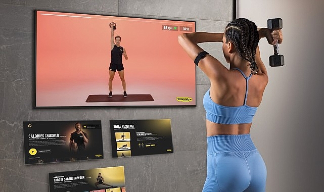 Samsung TV’lerde sunulan evde fitness deneyimi Technogym egzersizleriyle zenginleşiyor