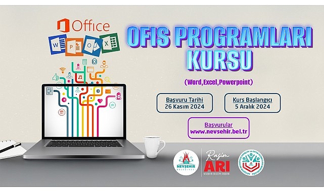 Nevşehir Belediyesi Gençlik ve Spor Hizmetleri Müdürlüğü bünyesinde “Ofis Programları Kullanım Kursu” açılıyor.