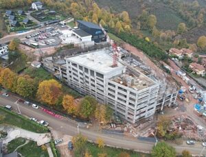 Teleferik otoparkında kaba inşaat bitmek üzere