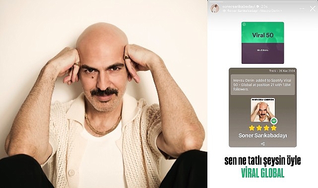 Soner Sarıkabadayı’nın Yeni Şarkısı ‘Mevzu Derin’ Global Viral Listelerde!