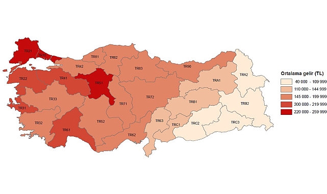 Tüik:  En yüksek gelir grubunun toplam gelirden aldığı pay %48,1 oldu